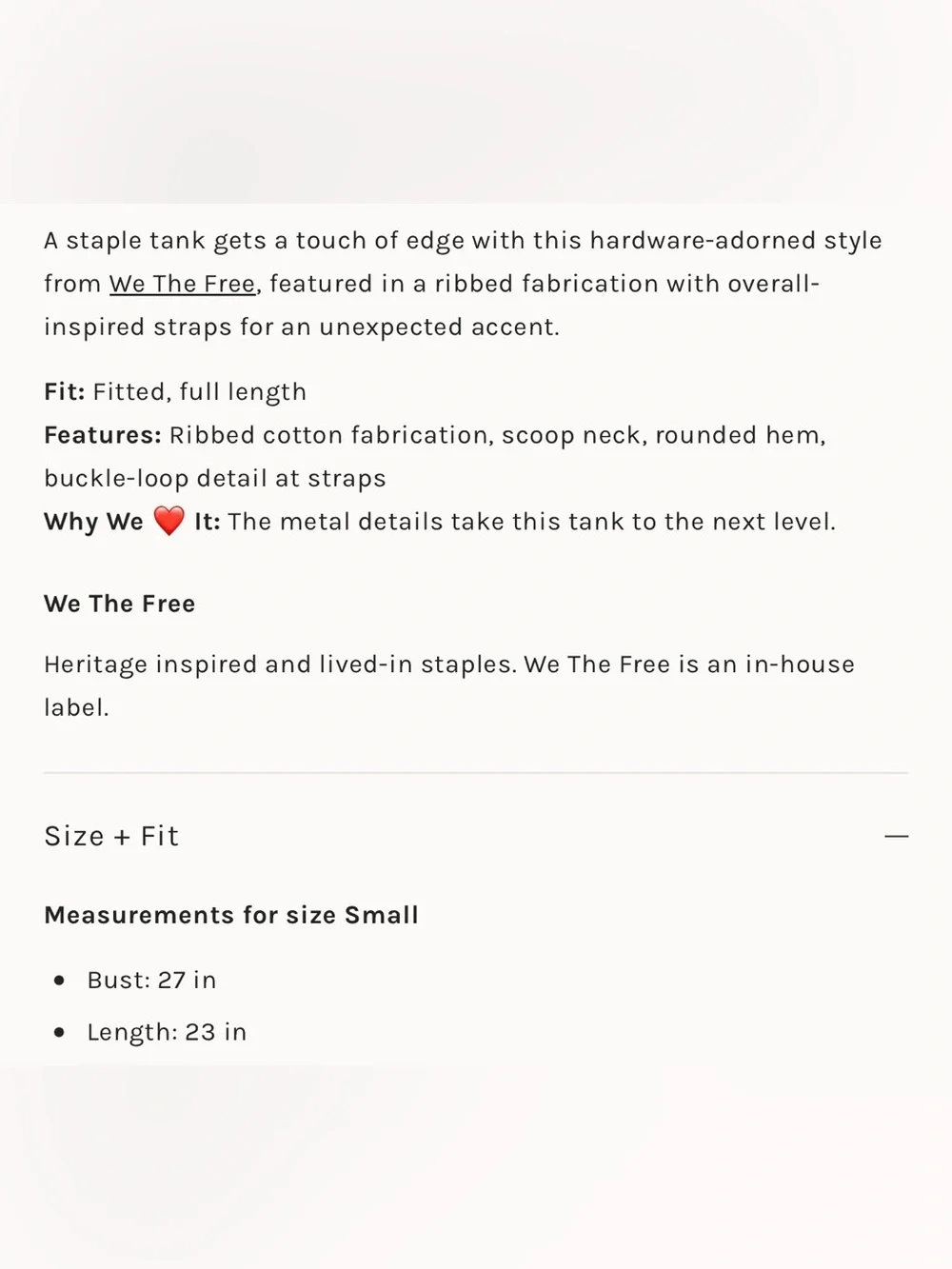 FREE PEOPLE We The Free Jamie Tank